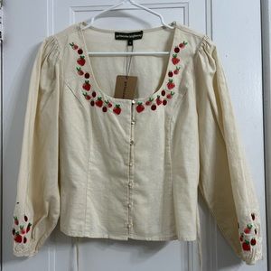 NWT Princess Highway embroidered blouse